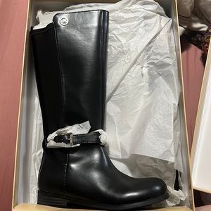 Michael Kors Tall Black Leather Boots